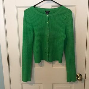 Green cardigan